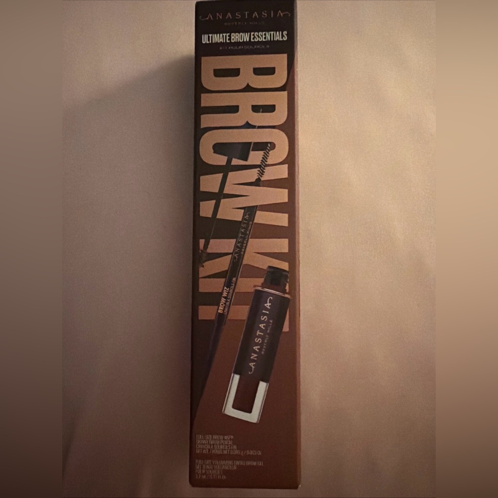 NWT Anastasia Beverly Hills Brow Wiz Pencil & Tinted Brow Gel Soft Brown Set